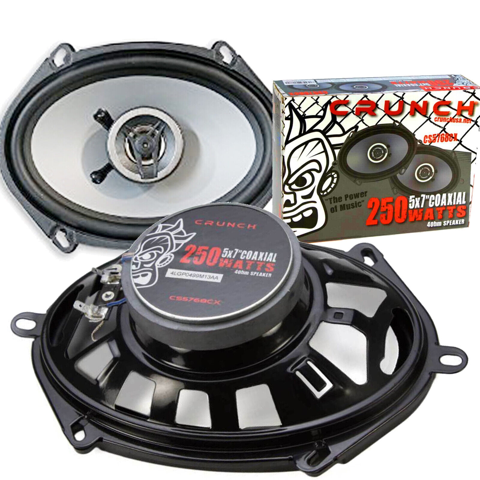 Crunch CS5768CX 250W 2Way Full Range Coaxial Car Audio 5x7" 6x8
