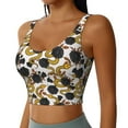 thumbnail image 2 of Fotbe Snake And Rose Pattern Womens' Sports Bra Longline Wirefree Padded with Medium Support Sports Moisture-Wicking Workou Vest,Tank Top-Large, 2 of 9