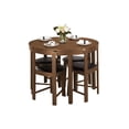 thumbnail image 1 of Comedor redondo madera Rematesmxmuebles Harrisburgh 4 sillas color nogal CONTEMPORANEO, 1 of 3