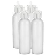 MoYo Natural Labs 2 oz Squirt Bottles, Squeezable Empty Travel Containers, BPA Free HDPE Plastic for Essential Oils and Liquids, Toiletry/Cosmetic Bottles (Pack of 4, Translucent White)