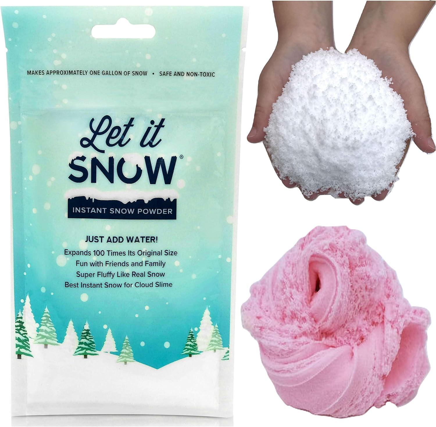 NEW Artificial Fake Snow Powder Makes Instant Snow - 1.5 LB MAKES 16 GAL  SNOW