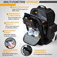 thumbnail image 7 of SHARKMOUTH Military Diaper Bag for Men: 40L MOLLE Backpack for Tactical Dads - 900D Waterproof Military Grade Gear for Work Commute/Hiking Camping Outdoor Activities (Black), 7 of 7