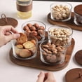 thumbnail image 4 of Plato de frutas de vidrio para sala de estar, estilo creativo, plato de frutas secas con tapa, mesa de centro para el hogar, plato de frutas de varias rejillas, 4 of 5