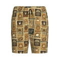 thumbnail image 3 of Picia coffee Stamps Pajama Shorts for Men, Men's Pajama Bottoms, Sleepwear,Short Pajama Pants-Small, 3 of 9