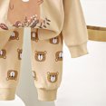 thumbnail image 5 of TOWED22 Baby Toddler Boy Fall Winter Set Outfits 2Pcs Long Sleeve Printed Round Neck T-Shirt Elastic Waist Pants Soft Warm Clothes(Beige,4-5 Y), 5 of 5