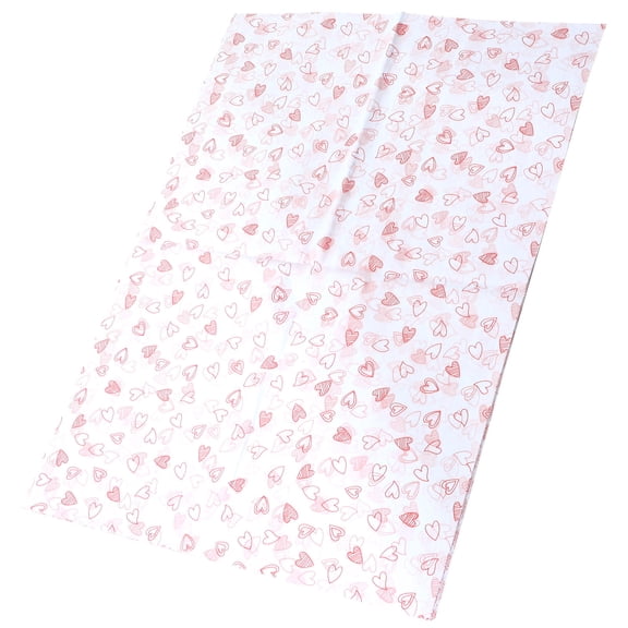 WASHWEPE Valentine's Day Heart Pattern Red Wrapping Tissue Paper 28 Sheets 27.56X19.69In