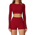 thumbnail image 1 of Conjuntos de entrenamiento for mujer, 2 piezas, sujetador deportivo, camiseta sin mangas, polainas de cintura alta, gimnasio, Yoga, ropa activa, Top de entrenamiento for mujer, 1 of 4