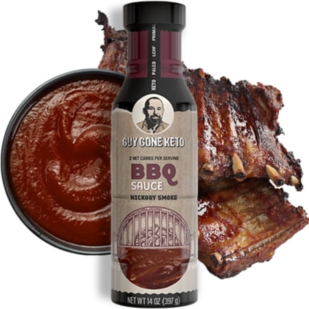 Keto Condiments by Guy Gone Keto  Paleo  Low Carb  Gluten Free  Plant-Based  Infused with MCT Oil  No Artificial Sweeteners  Grain Free  Dairy Free  Keto Sauces (BBQ Sauce  2 Pack)
