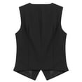 thumbnail image 4 of YONGHS Women's Vest Casual Sleeveless Work Office Business Waistcoat Black XL, 4 of 7