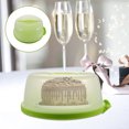 thumbnail image 3 of 1Pc 8 Inch Transparent Plastic Cake Box Portable Baking Box Locking Cake Carrier, 3 of 8