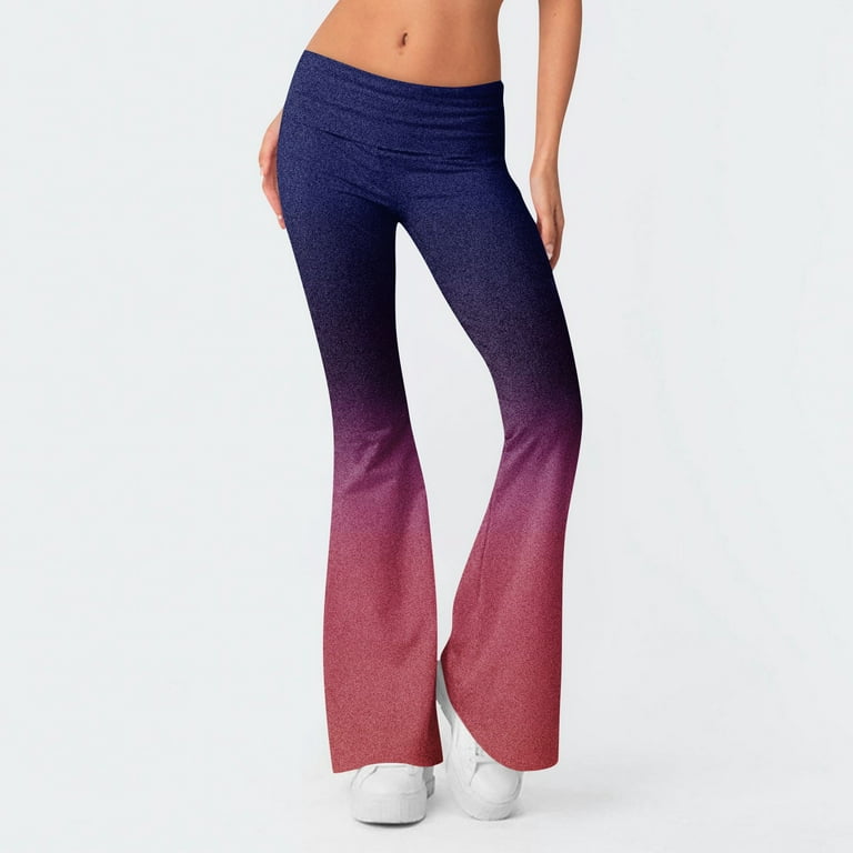 Dorkasm Foldover Flare Leggings Bootcut Womens Yoga Pants Low Rise Yoga  Flare Pants for Women Y2k Casual Yoga Leggings for Women Hot Pink XL 