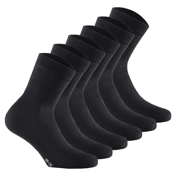 Rohner Basic Calcetines unisex, paquete de 6 - Soft Touch, calcetines cortos, mezcla de viscosa Negro 39-42