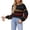 974 Black, variant on Cogild Sweaters for Women Striped Crewneck Long Sleeve Knit Pullover Sweater