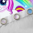 thumbnail image 4 of Homewish Cute Cartoon Unicorn Blackout Curtains Set of 2 (52x84 Each),Colorful Rainbow Window Curtains,Starry Night Curtains and Drapes For Girls Kids,Microfiber Bedroom Decor, 4 of 6