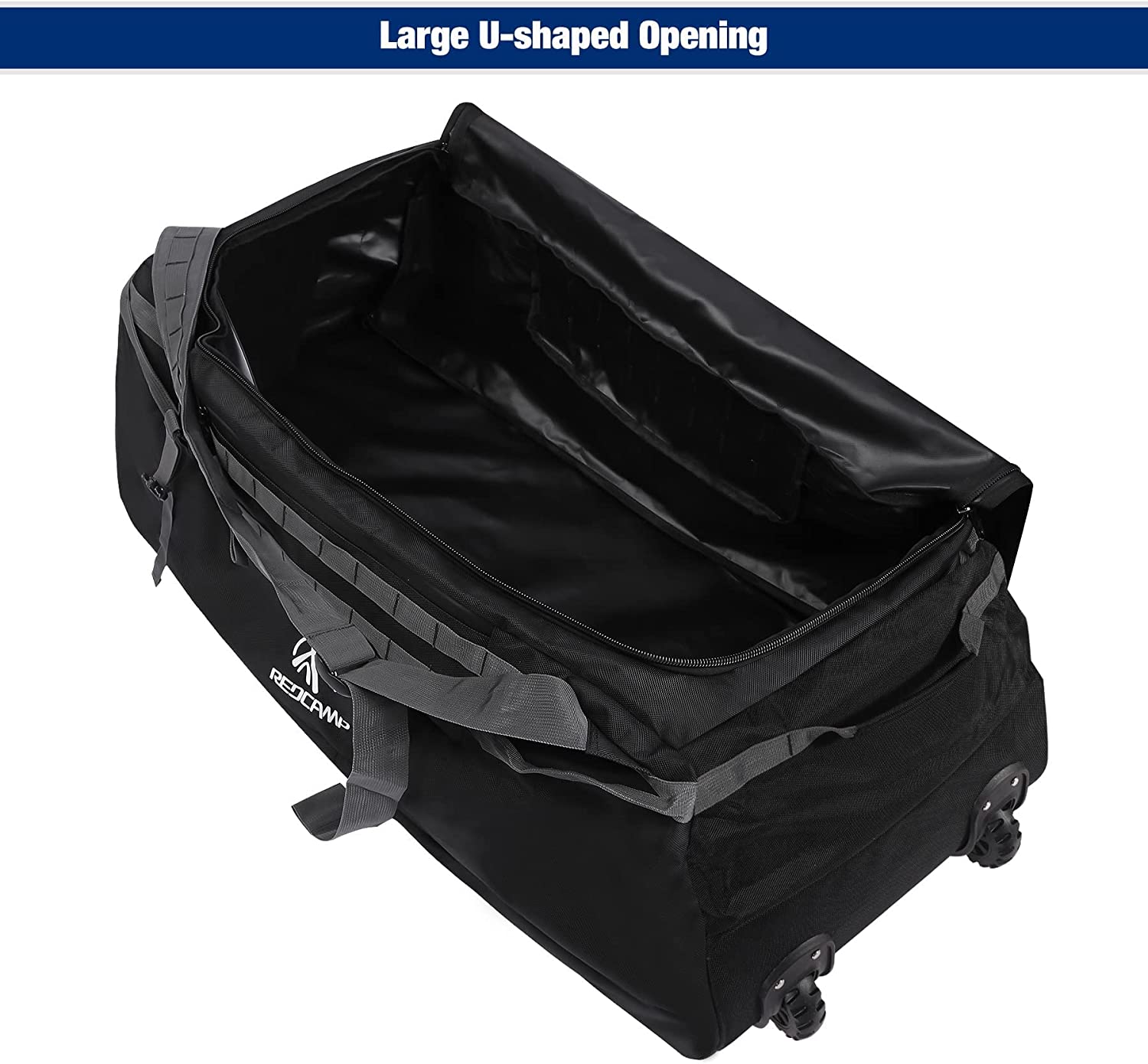 Redcamp 140L Foldable Rolling Duffle Bag with Backpack Straps photo 6