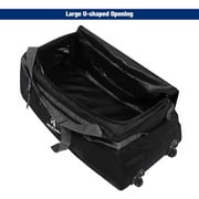 REDCAMP 140L Foldable Rolling Duffle Bag with Wheels and Backpack Strap, 1680D Oxford Extra Large Rolled Duffel Bag for Camping Travel Gear, All Seasons