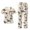 Beige Cat, variant on Yspwyqan Rainbow Paw Print Scrubs for Women Set, 2 Piece V-Neck Short Sleeve Scrub Top & Straight Leg Pants, Stretchy Breathable Uniforms with 6 Pockets for Medical Nurse, Size S