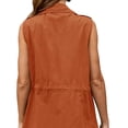 thumbnail image 2 of Women Casual Vest Jacket Sleeveless Drawstring Jacket with Pockets, 2 of 4