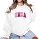 thumbnail image 5 of Sudadera Penkiiy Mama Mujer Glitter Patch Mama Crewneck Sudaderas Mama Print Manga Larga Moda Suelta Suéter XL Blanco, 5 of 7