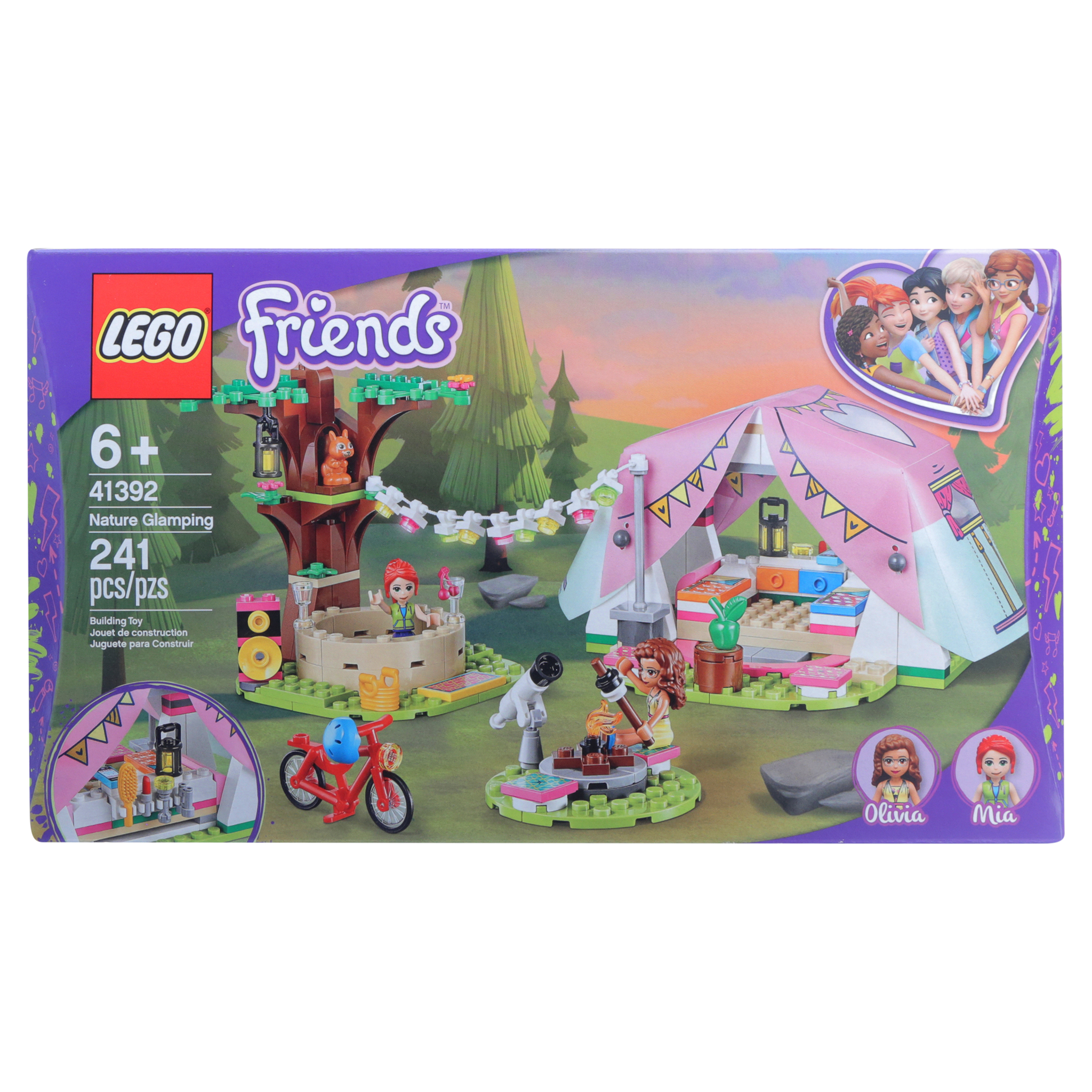 LEGO Friends Nature Glamping 41392 Toy Camping Building Kit Pieces) - Walmart.com