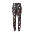 thumbnail image 3 of Biekopu Women Christm Chmere Thickened Pants Lamb Fleece Warm Dot/Santa/Snowflake/Colorful Lamp/Rhombus Print Loose Cual Trousers, 3 of 9