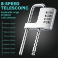 thumbnail image 3 of Qucyy 2 Pcs 4 Digit Combination Lock Code Cabinet Lock U Shaped Gym Locker Adjustable Padlock Metal Long Shackle Lock for Outdoor College Fences Sports Lockers Gym, 3 of 5