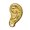 Gold, variant on Elegant 3D Ear Pin Trendy Accessory Smooth Texture For Jackets Bags