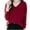 Wine, variant on Fmbrln Womens Solid Basic Knitted Sweaters Fall Winter Fashion Long Sleeve V Neck Sweaters Tops Casual Loose Comfy Pullover Sweaters Beige XL