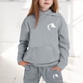 thumbnail image 2 of CONZONE Big Girls Sweatsuits Fall Winter 2 Piece Set Long Sleeve Printed Hoodies and Sweatpants Soft Girls Outfits Size 10-11 Years, 2 of 4
