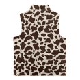 thumbnail image 5 of Xoenoiee Brown Cow Pattern Fleece Outerwear Vests for Girls, Big Little Kids Sleeveless Zipper Coat Jacket Winter Spring Fall Warm Fleece Vest with Pockets, 5-6 Years, 5 of 7