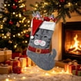 thumbnail image 5 of DefiDgd Cute Cat Face Felt Christmas Sock Gift Bag,Cartoon Style Hanging Sock Caddy with Santa Hat Ornament for Christmas Fireplace Mantel Wall Holiday Party Home Decor, 5 of 6