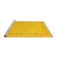 thumbnail image 2 of Ahgly Company Machine Washable Indoor Round Abstract Yellow Contemporary Area Rugs, 6' Round, 2 of 4