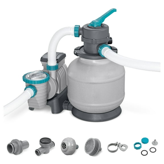 Bestway 2,200 Gallon Sand Filter Pump for Above Swimming Ground Pools up to 14,400 Gallons
