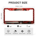 thumbnail image 3 of License Plate Frames Valentine’s Day Red Truck Decoration Buffalo Plaid Rose License Plate Frames Cover Holders 2 PCS Love Heart Holiday Decorations Aluminum License Plate Cover for Women Men, 3 of 6