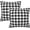 Black and White Houndstooth, variant on Black and White Checkered Plaid Throw Pillow Covers Set of 2 Pillow Cushion Cases Square Pillowcases for Sofa Bedroom Living Room Car, 18 X 18 Inch