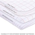 thumbnail image 4 of shiyou-Bassinet Drap-Housse Lot de 2 Jersey Coton Respirant et Doux pour Bébé Fille (Rayures à Pois Roses & Lignes à Carreaux Roses), 4 of 4