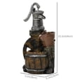 thumbnail image 2 of Rustic 3-Tier Outdoor Water Fountain, Weather-Resistant Resin Waterfall with Adjustable Flow, Brown Decorative Cascading Water Feature for Zen Garden, Patio, Backyard and Deck, 2 of 7