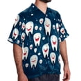 thumbnail image 2 of Tiny teeth Men's Hawaiian Button Down Printed Short Sleeve Summer Beach Shirts, 2 of 6