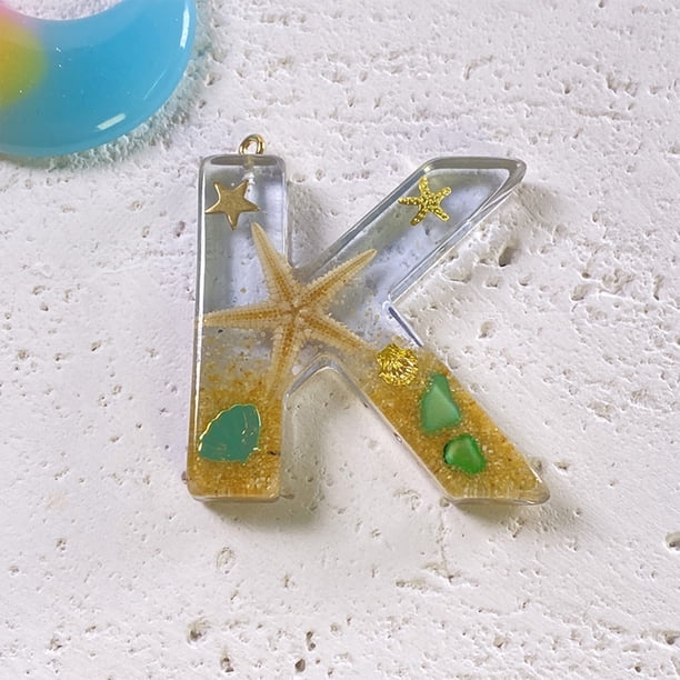 Xihbxyly Colgante de Letra Oceánica de Alta Gama, Elegante Accesorio para Bolso, Iniciales Personalizables, Material Duradero, Llavero o Dije para Bolso, Idea de Regalo Personalizada, 1 Colgante de L