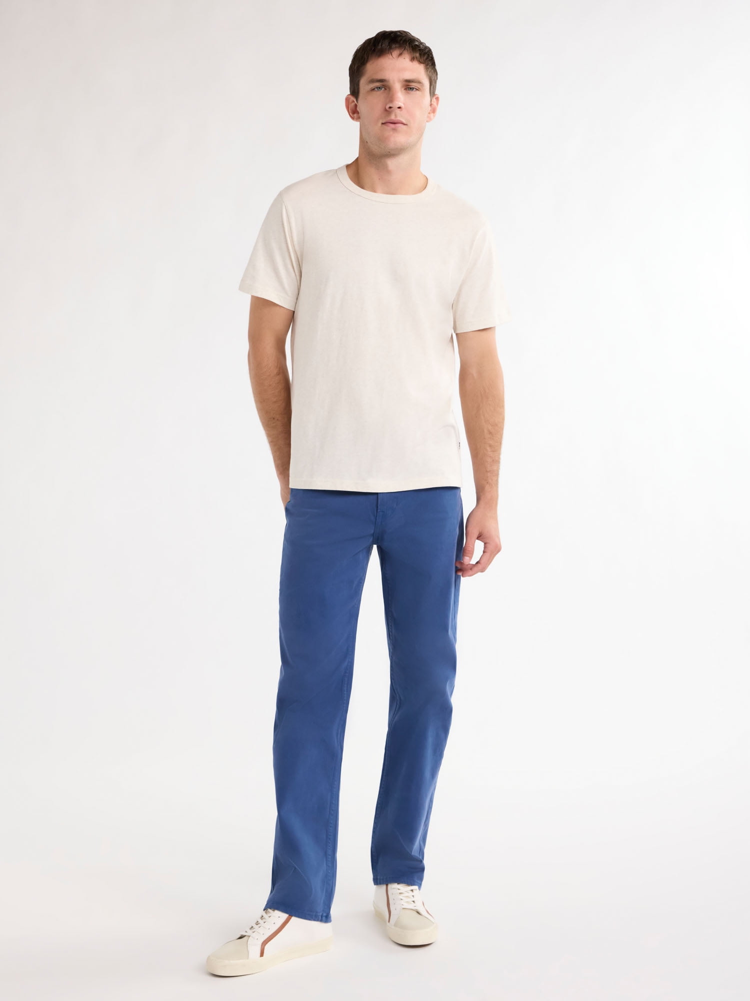 Free Assembly Men’s Everyday Cotton Tee with Short Sleeves, Sizes S-3XL