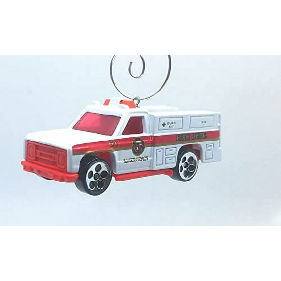 Christmas Ornament for Fire Dept Paramedic Truck White
