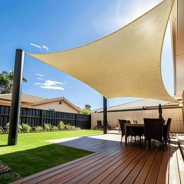 Toldo Vela de Sombra, Malla Sombra Parasol Protección UV Ideal para Patio, Jardín, Terraza y Más