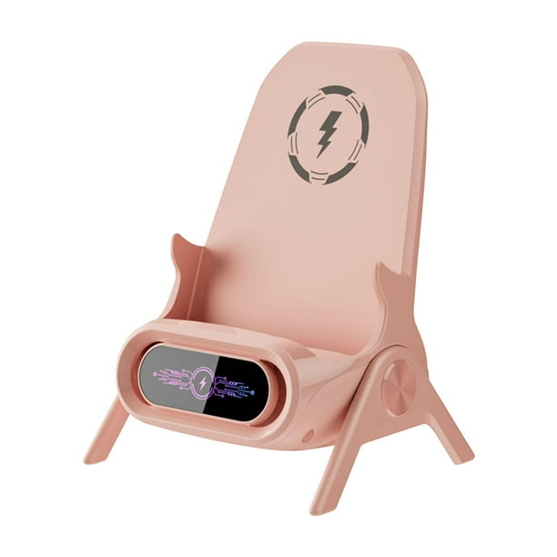 Mini silla Strade Fareast Limited cargador inalámbrico soporte para teléfono de escritorio cargador rápido portátil 3 en 1 Rosa