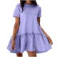 thumbnail image 1 of Vestidos Para Mujer Vestidos Casuales de Moda Color Sólido Cuello Redondo Vestido de Manga Corta Odeerbi ODB167546, 1 of 8