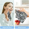 thumbnail image 7 of GZHJMY 4PCS Palm Leaves Towels Cotton Washcloths Set,Quick Drying & Absorbent Soft Bathroom Hand Towel Lightweight & Portable Fingertip Towel, 7 of 7