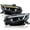Jet Black Housing Clear Lens, variant on Spec-D Tuning Chrome LED DRL Projector Headlights w/ Switchback & Sequential Signal Compatible with 2016-2021 Honda Civic w/ Factory Halogen Headlamps, Left + Right Assembly