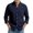 Navy, variant on Men's Casual Long Sleeve Waffle Knit Button Down Solid Color Pocket Shirt for Spring Fall Casual Style,Deep Red,L