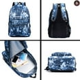 thumbnail image 3 of Preston Playz Blue Backpack with Starry Night Lightning Design, Cool Anime Laptop Daypack for Students, Lightweight and Spacious, 3 of 5