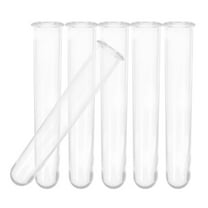MLINS 6pcs Clear Test Tubes Small Plant Propagation Tube Plastic Test Tubes for Hydroponic Plants Flowers Home Office Wall Decor 12cm