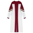 thumbnail image 6 of Eandarui Men Adults Choir Robe Long Sleeve Preacher Minister Church Robe School Graduation Gown Burgundy M, 6 of 6